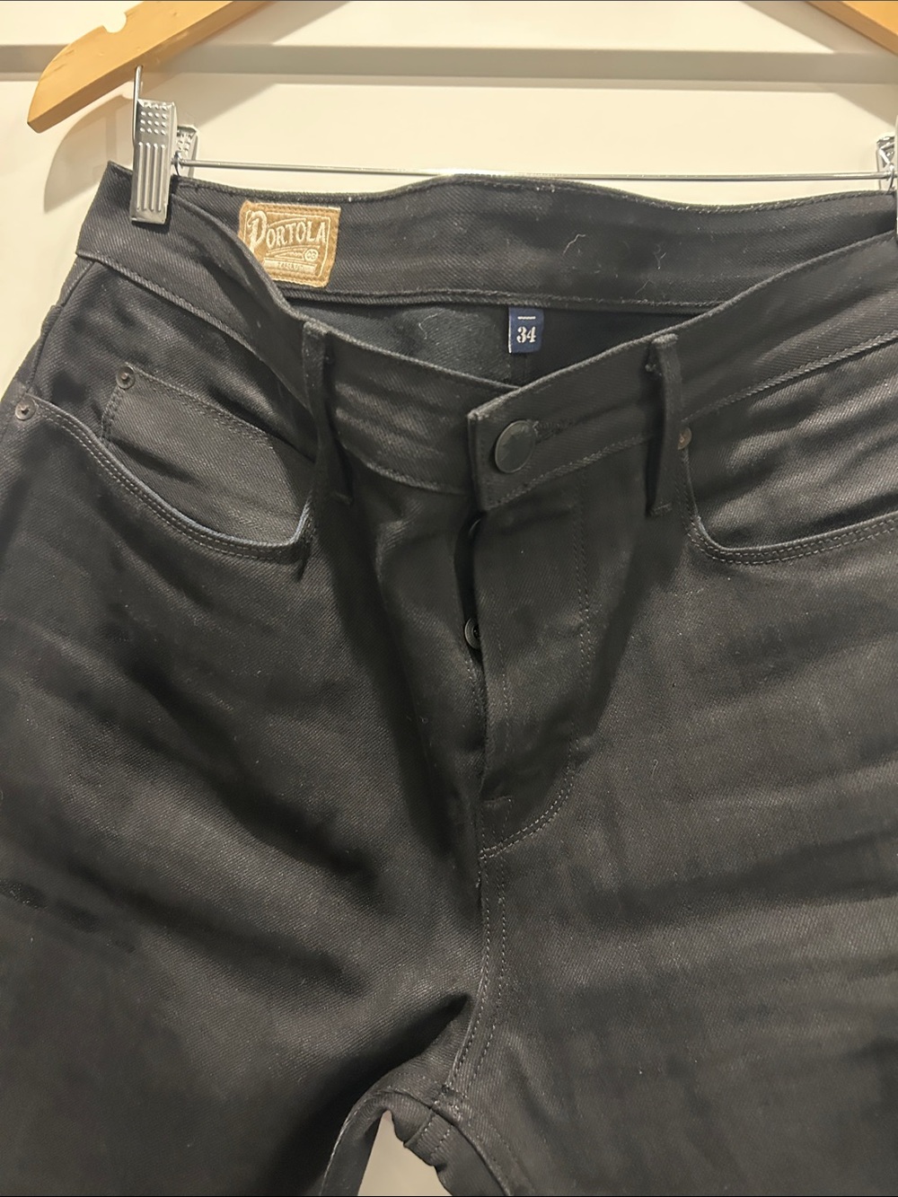 NWOT Freenote Portola raw denim 34
